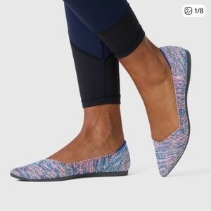 Rothy’s Turquoise Melange Points Ltd Edition 
Flats Shoes 9